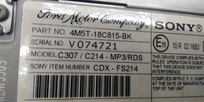  4M5T18C815BK